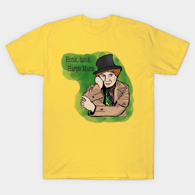 Harpo Marx T-Shirt by TL Bugg